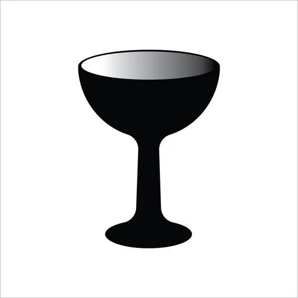 Icono Vidrio Vector Ilustración Logo Diseño — Vector de stock