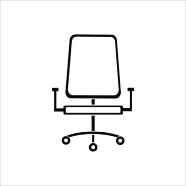 ofis sandalyesi ikon vektör illüstrasyon logo tasarımı