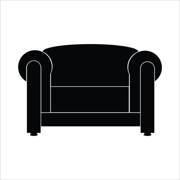 Sofa Icon Vector Illutration Logo Design — Stock Vector