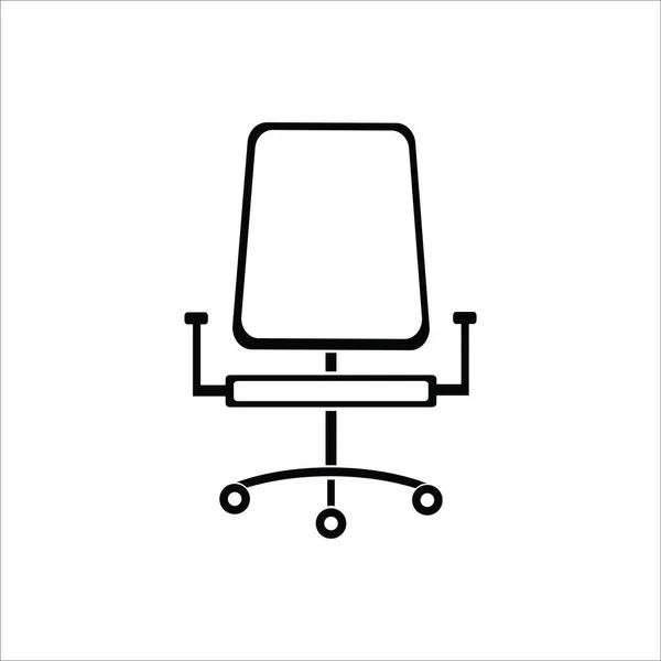 Ofis Sandalyesi Ikon Vektör Illüstrasyon Logo Tasarımı — Stok Vektör