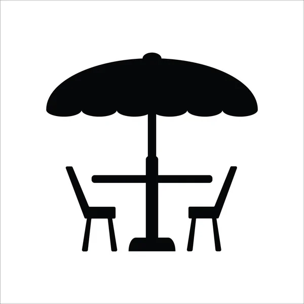 Tuintafel Pictogram Vector Illustratie Logo Ontwerp — Stockvector