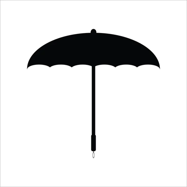 Ombrello Icona Vwector Illustrazione Logo Design — Vettoriale Stock