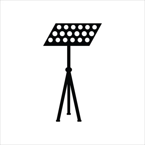 歌詞つきキーボードスタンドアイコンイラストロゴデザイン — ストックベクタ