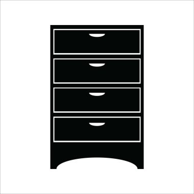 dolap / dolap simgesi vektör illüstrasyon logo tasarımı