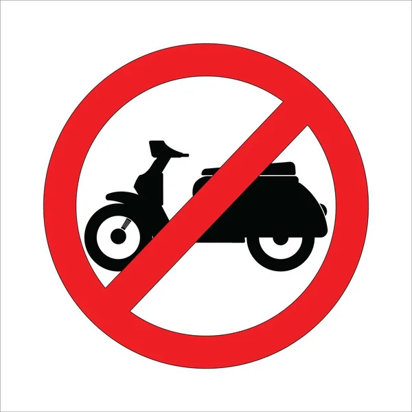 Motocicleta Prohibición Signo Icono Vector Ilustración Logo Diseño Vectores De Stock Sin Royalties Gratis