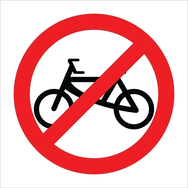 Bicicleta Prohibición Signo Icono Vector Ilustración Logo Diseño Ilustración De Stock