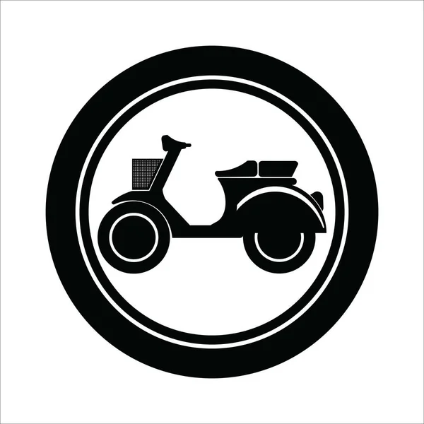 Мотоцикл Значок Векторна Ілюстрація Дизайн Логотипу — стоковий вектор