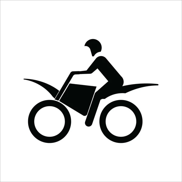Motocicleta Icono Vector Ilustración Logo Diseño — Vector de stock