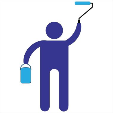 İnsanlar ikon vektör illüstrasyon logosu tasarımı çiziyorlar