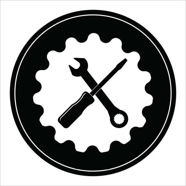 Atölye Kilit Simgesi Vektör Illüstrasyon Logo Tasarımı — Stok Vektör