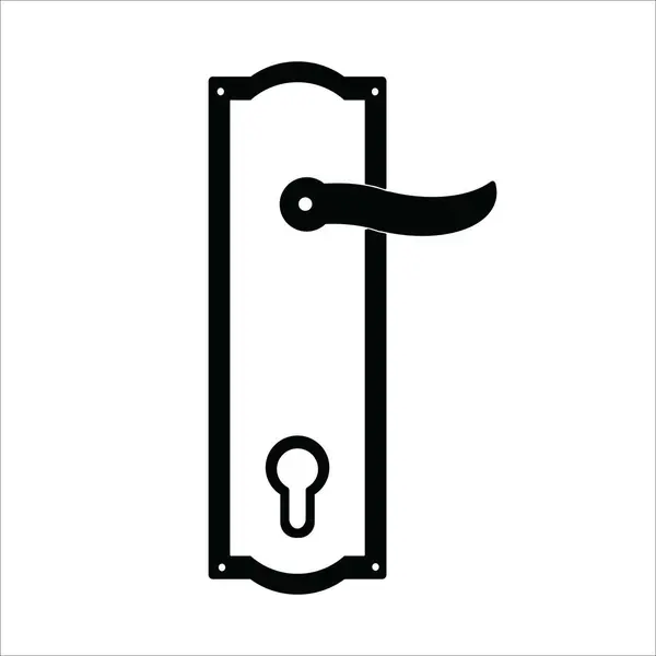 Porte Serrure Poignée Icône Vectoriel Illustration Logo Design — Image vectorielle