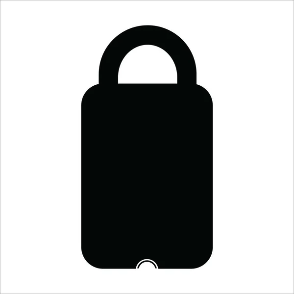 Padlock Key Icon Vector Illustration Logo Desain — Stock Vector