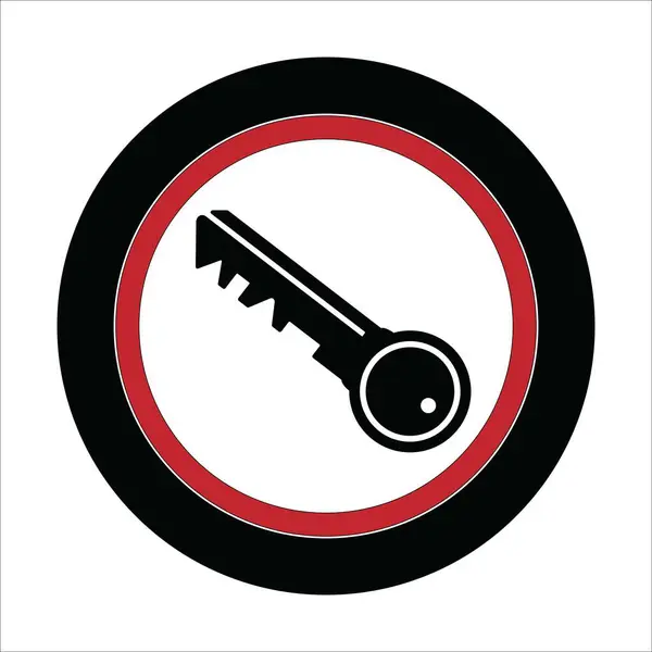 Schlüssel Symbol Vektor Illustration Logo Design — Stockvektor