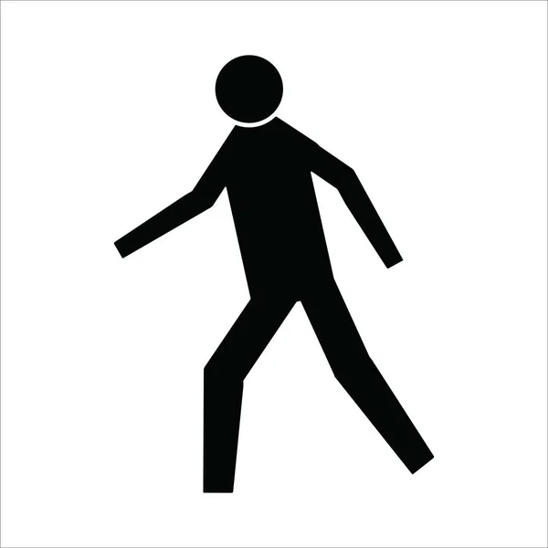 Gente Caminando Icono Vector Ilustración Logo Diseño — Vector de stock