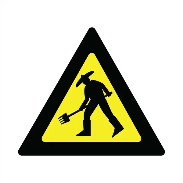 Proyecto Carretera Signos Trabajo Icono Vector Ilustración Logo Diseño — Archivo Imágenes Vectoriales