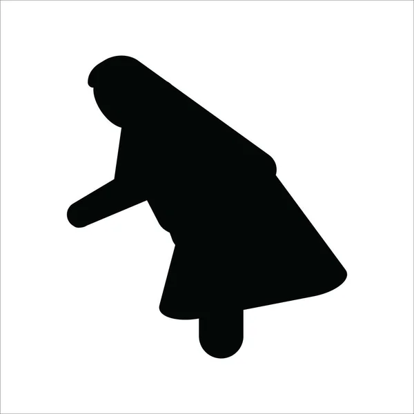 Homme Musulman Icône Vectoriel Illustration Logo Design — Image vectorielle