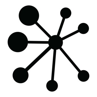 Moleküler element simgesi, vektör illüstrasyon sembolü tasarımı