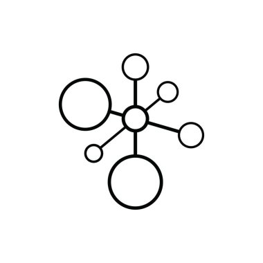 Moleküler element simgesi, vektör illüstrasyon sembolü tasarımı