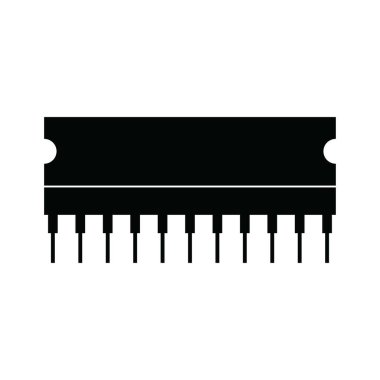 Elektronik bileşenler ikon vektör illüstrasyon logo tasarımı