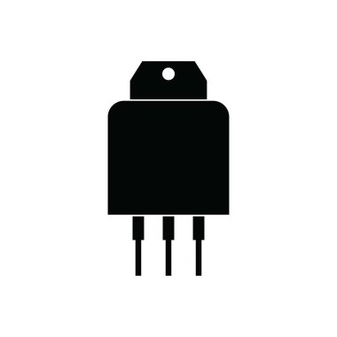 Elektronik bileşenler ikon vektör illüstrasyon logo tasarımı