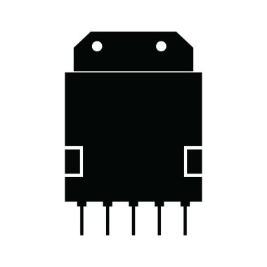 Elektronik bileşenler ikon vektör illüstrasyon logo tasarımı