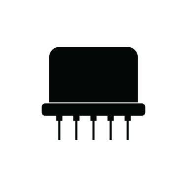 Elektronik bileşenler ikon vektör illüstrasyon logo tasarımı