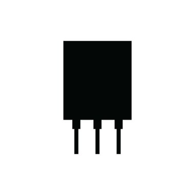 Elektronik bileşenler ikon vektör illüstrasyon logo tasarımı