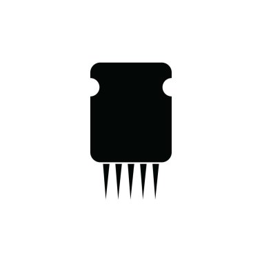 Elektronik bileşenler ikon vektör illüstrasyon logo tasarımı