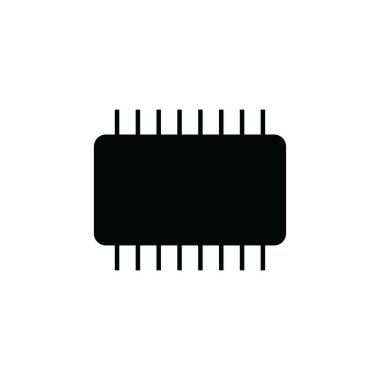 Elektronik bileşenler ikon vektör illüstrasyon logo tasarımı