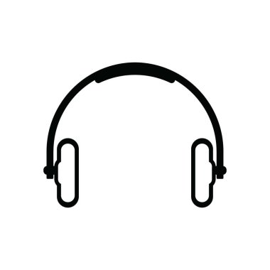 Kulaklık simgesi vektör illüstrasyon logosu tasarımı