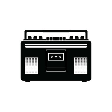 Teyp kayıt simgesi vektör illüstrasyon logosu tasarımı