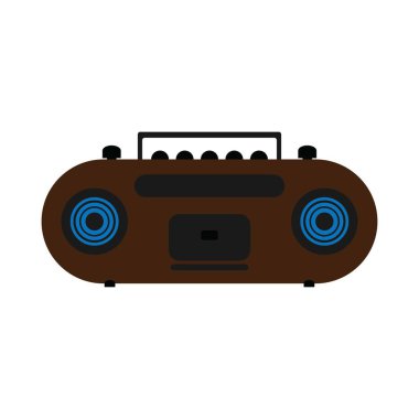 Teyp kayıt simgesi vektör illüstrasyon logosu tasarımı