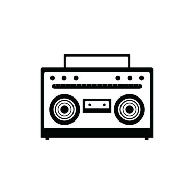 Teyp kayıt simgesi vektör illüstrasyon logosu tasarımı