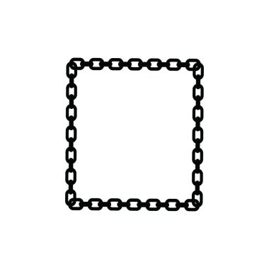 Zincir simgesi, vektör çizim logosu desain