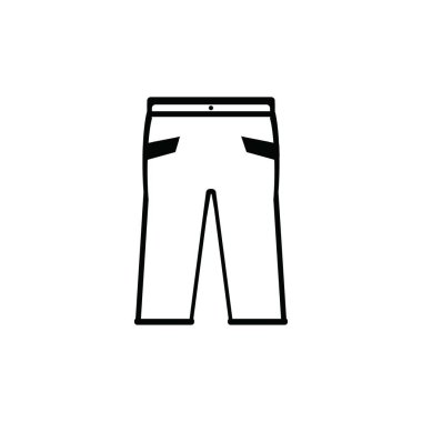 Celana panjang simge vektör illüstrasyon logosu tasarımı