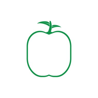 elma ikonu vektör illüstrasyon logo tasarımı