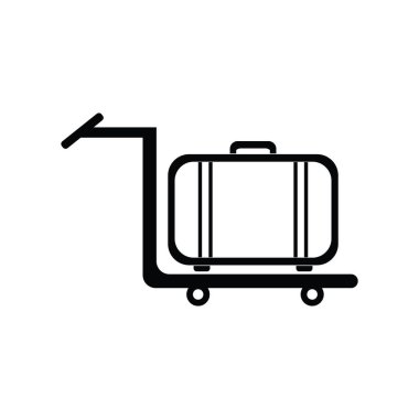 Tramvay çantası ikon vektör yanılsama logosu desain