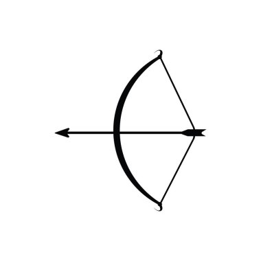 Yay ve ok simgesi vektör illüstrasyon logo tasarımı