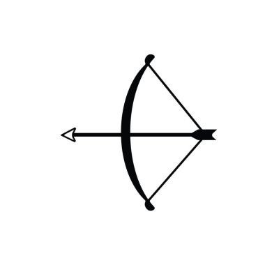 Yay ve ok simgesi vektör illüstrasyon logo tasarımı