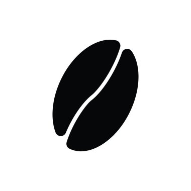 Kahve çekirdeği simgesi vektör illüstrasyon logosu tasarımı