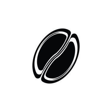 Kahve çekirdeği simgesi vektör illüstrasyon logosu tasarımı