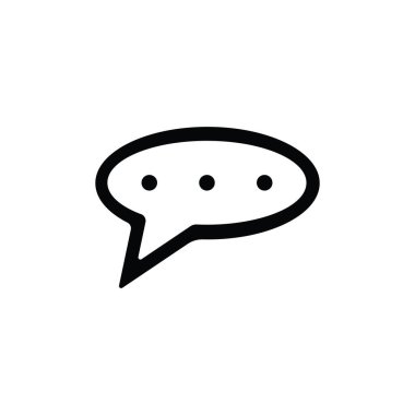 Sohbet baloncuğu simgesi vektör illüstrasyon logo tasarımı