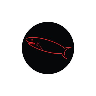 balık simgesi vektör illüstrasyon logosu tasarımı