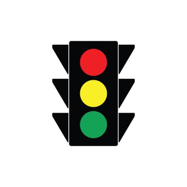 Trafik ışıkları simgesi vektör illüstrasyon logo tasarımı