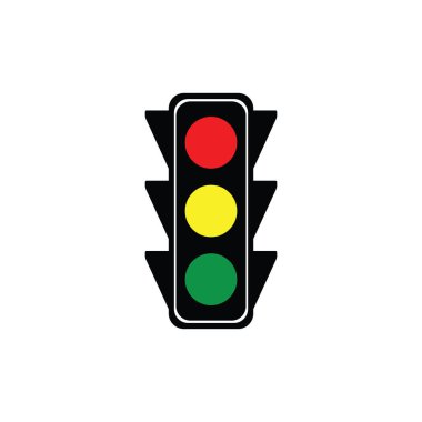 Trafik ışıkları simgesi vektör illüstrasyon logo tasarımı