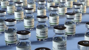 Covid aşı şişeleri - COVID-19 Delta Varyant Aşıları Macro Fotoğrafı Corona Virüs Strain salgınında kullanılmak üzere hazırlandı. İlaç aşısı ampulleri.