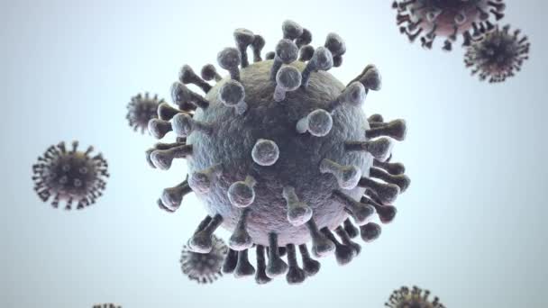 Korona Viry Covid Virus Coronavirus Variant Kmen Render — Stock video
