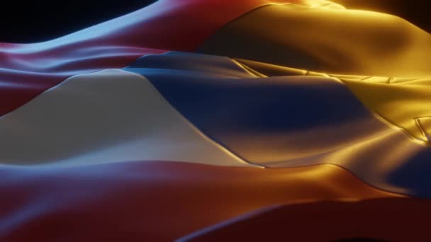 Antigua Barbuda Flag Close Low Angled Perspective Render — Vídeos de Stock