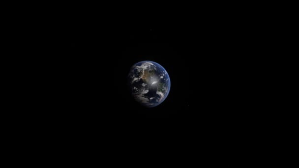 Earth Globe Zoom View Space Render — Vídeo de Stock