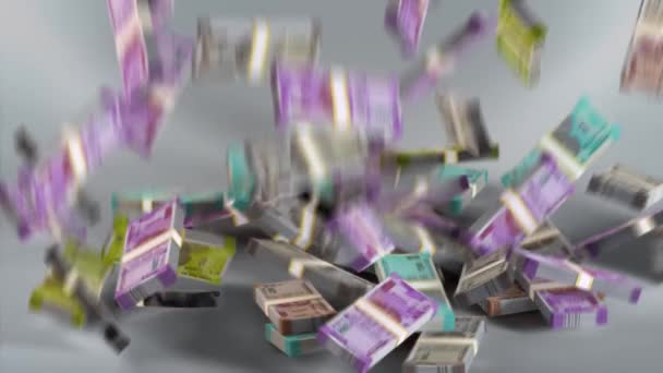 印度卢比贬值 印度卢比钞票 Inr — 图库视频影像